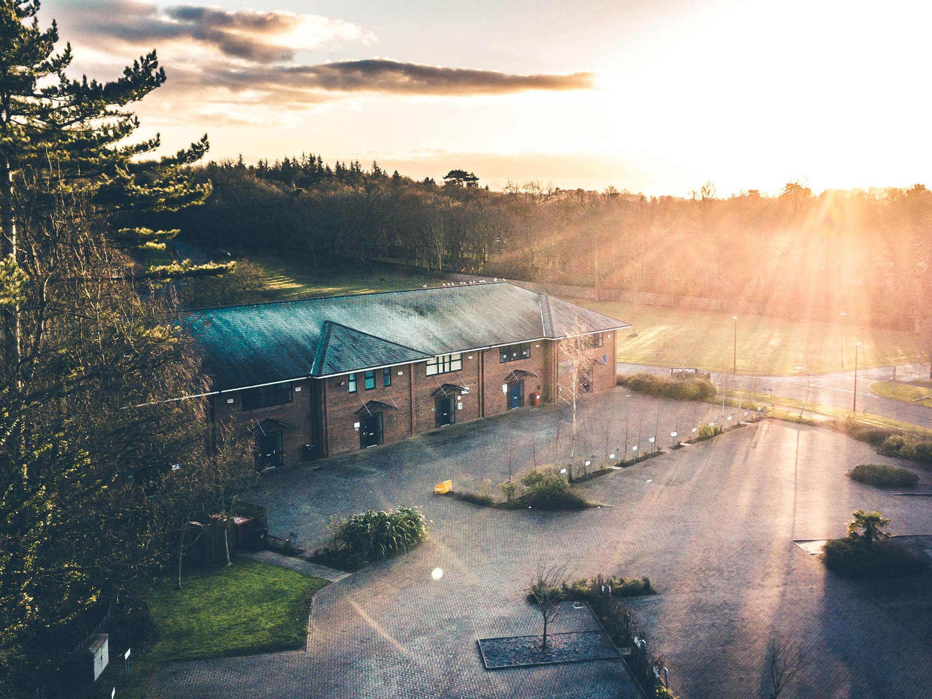 Photo of EWP Bangor offices captured by a drone